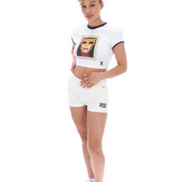 Fila x Playboy Ringer Tee UK Size XS - Picture 4 of 8